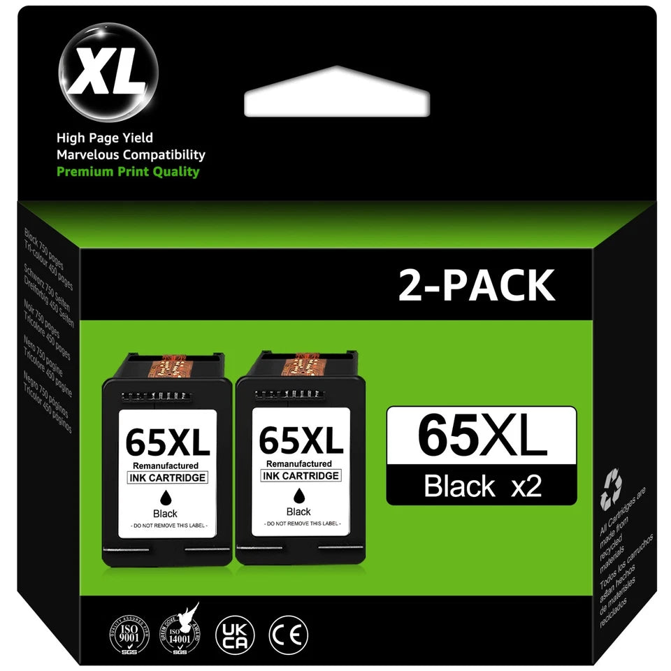 65 XL Ink Cartridge For HP 65XL ENVY 5010 5055 5058 Deskjet 2600 2652 3755 LOT