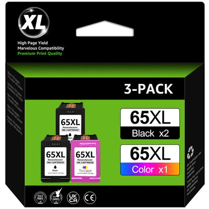 65 XL Ink Cartridge For HP 65XL ENVY 5010 5055 5058 Deskjet 2600 2652 3755 LOT