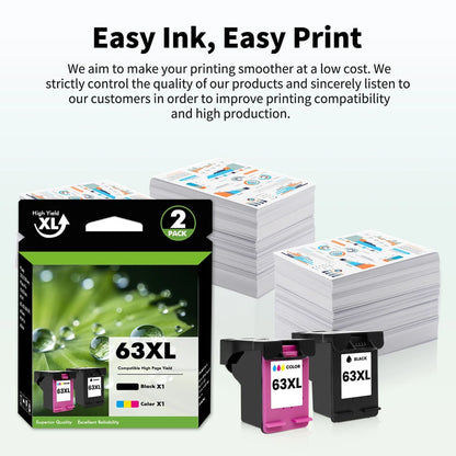 63 XL Ink Cartridge for HP 63XL ENVY 4512 4516 4520 OfficeJet 3830 4650 4652 Lot