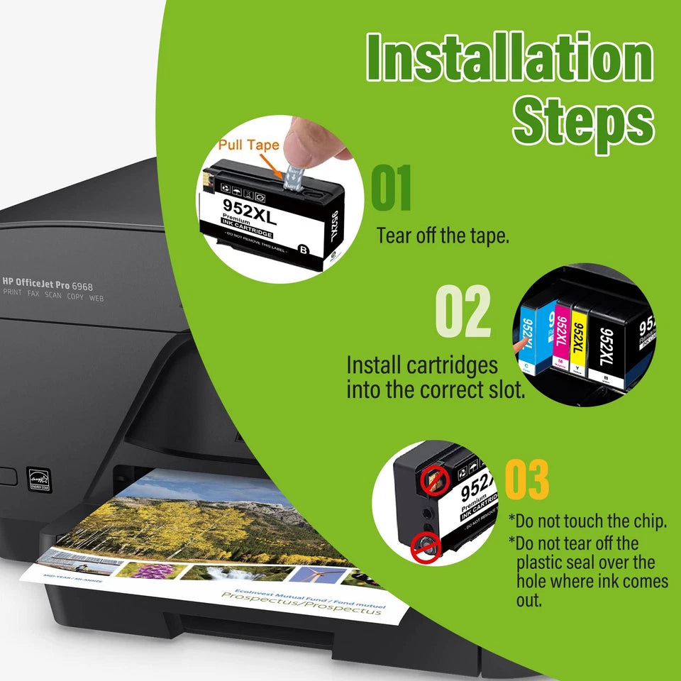 952 XL 952XL Ink Cartridges for HP OfficeJet Pro 8710 7740 8715 8702 8210 8716