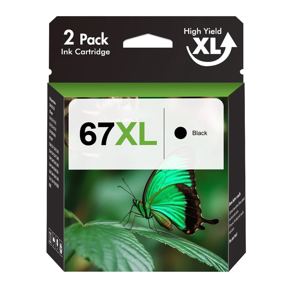 67XL Ink Cartridge for HP 67 Ink Deskjet 2700e 2752e 2755e 4155e Envy 6055e 6455